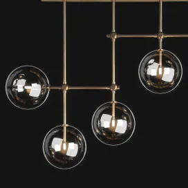 Restoration hardware glass globe linear chandelier